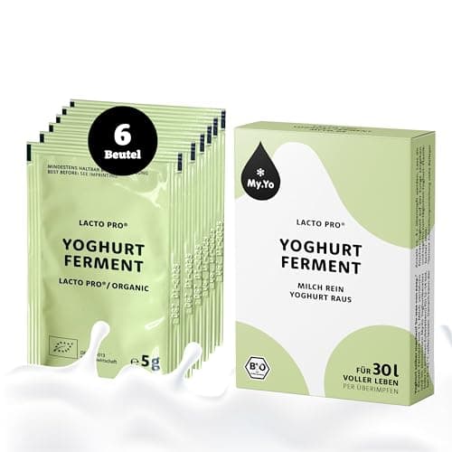 My.Yo - Fermento para Yogur Ecológico Lacto Pro, 6x5 gr, Para Hasta 30 Litros de Yogur Casero