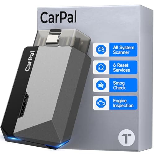 TOPDON Carpal-A obd2 Diagnosis Bluetooth, Diagnosis Coche multimarca para iOS y Android, Completo del Sistema& 6 Funciones de Reinicio, guía de reparación,1 año de actualizaciones gratuitas
