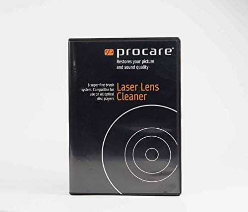 PROCARE Limpiador de lentes láser, Ideal para reproductor de CD, reproductor de DVD, unidad de disco óptico, Sistema de secado de 6 cepillos seguro y eficaz