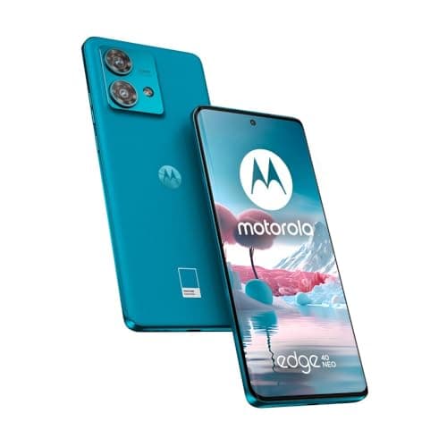 Motorola Edge 40 Neo, 12/256 GB, Pantalla 6.55" pOLED 144Hz, IP 68, cámara 50MP Ultra Pixel, iOS, Carga 68W TurboPower, Dolby Atmos Audio, Android 13, batería 5000 mAh, Dual SIM, Azul (Versión ES/PT)