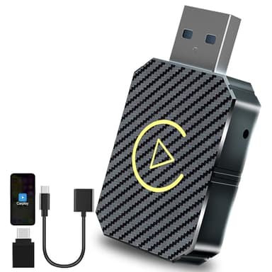Adaptador Inalámbrico Carplay, Adaptador Carplay Inalambrico, para Android 11 y Versiones Superiores de iPhone iOS 10, para Vehículos con CarPlay/Android Auto Cableado