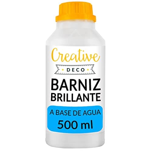 Creative DECO 500 ml Barniz Manualidades para Pintura Acrílica Brillante | Botella de Acabado de Superficies a Base de Agua | Laca Incolora Permanente | Uso Interior y Exterior Decoupage, Bricolaje