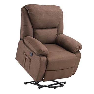 ECODE® Sillon de Relax Reclinable Levantapersonas - Sillón Electrico con Masaje y Calor Lumbar - Sillones Electricos Stressless Ideales para Personas Mayores - Sillonrelax (Marron)