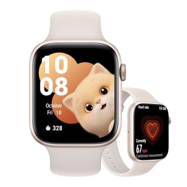 HONOR Watch 5 Reloj Inteligente,Pantalla AMOLED de 1,85 Pulgadas,GPS Sports Tracker,Monitor de Ritmo Cardíaco y Sueño,5ATM Resistente al Agua,Llamadas Bluetooth,NFC,Batería 480mAh,Android iOS,Oro