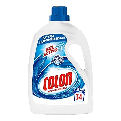 Colon Gel Activo - Detergente para Lavadora, adecuado para Ropa Blanca y de Color, Formato Gel - 34 dosis