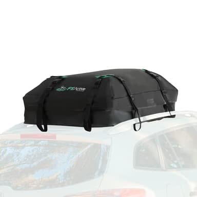 FE Active Portaequipajes Techo Coche - Baca Coche 100% Impermeable de 424L Maletero para Coche Techo Porta Equipaje con Correas Anchas para Viajes Largos por Carretera Camping | Diseñado en California