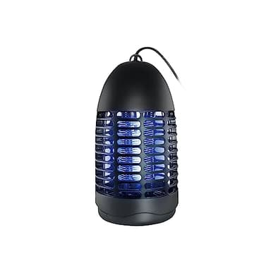 SIMON - Mata Moscas y Mosquitos Eléctrico, Lámpara Antimosquitos para Interior, Mata Moscas Electrónico, Ilumina y Mata Insectos Voladores, Cobertura de 25m², Luz LED Fluorescente de 7W, Color Negro