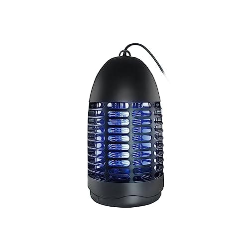 SIMON - Mata Moscas y Mosquitos Eléctrico, Lámpara Antimosquitos para Interior, Mata Moscas Electrónico, Ilumina y Mata Insectos Voladores, Cobertura de 25m², Luz LED Fluorescente de 7W, Color Negro