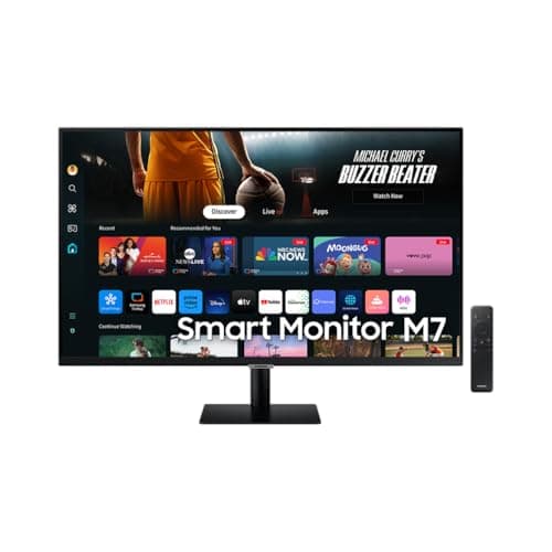 SAMSUNG LS32DM700UUXEN - Smart Monitor M7 de 32" UHD (3840 x 2160, 16:9, 60Hz, 4ms, Modo Eye Saver, Flicker Free), Negro, Versión 2024, Negro, Versión 2024