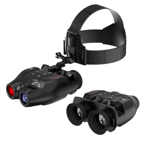 Gafas de visión nocturna montadas en la cabeza, binoculares recargables de visión nocturna manos libres para casco, 984FT infrarrojos binoculares de visión nocturna para la caza, los prismáticos puede