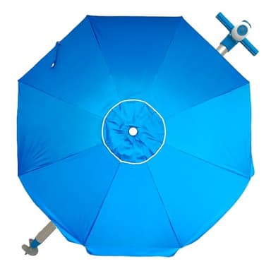 Pincho Sombrilla Playa Grande 220 cm, Antiviento hasta 35km/h, Protección UV 50, Materiales de Calidad, Tubo de Aluminio, 8 Varillas de Fibra, Palo reclinable (Color 30)