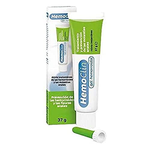 Hemoclin gel para hemorroides. Preve y trata las hemorroides, molestias y fisuras anales. Compuestos naturales apto para embarazadas - 37 gr