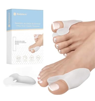 Bodytecni Corrector de Juanetes - Separador de Dedos del Pie de Silicona 0% BPA (10 Uds) - Protector para Juanetes - Corrector para Hallux Valgus, Alivio Dolor, Relaja y Estira el Dedo Gordo