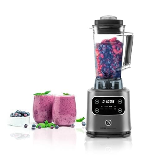 Ufesa Mystiz Topaz Batidora de Vaso, 2000W Potencia Max, Jarra de Tritán de 2L, Control de Velocidad Electrónico, Pantalla Táctil, 6 Cuchillas de Acero Inoxidable, 8 Programas Automáticos, Pica Hielo