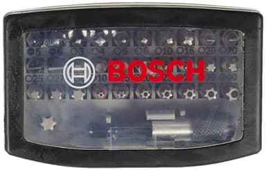 Bosch Professional Set de 32 unidades Punta de atornillar Extra Hard (Cruceta, Pozidriv, T-, Hex-, T-, TH-, S-Bit, Accesorios taladros rotativos y atornilladores)