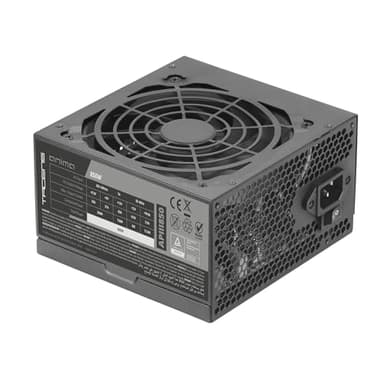 Tacens Anima APIII850, Fuente de Alimentación PC ATX 850W, Tecnologías SMD y DC-DC, 85% Eficiencia 12V, Ventilador Ultra-silencioso 12cm, Cables Planos Extralargos, Negro