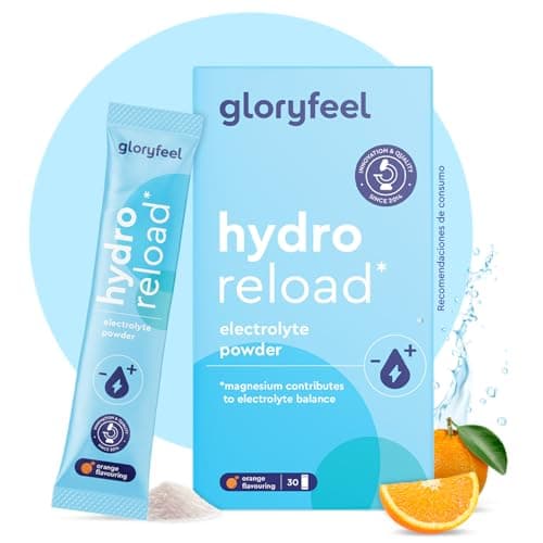 Electrolitos Hidratación NARANJA - 30 Sobres, 1590mg Sales Minerales para el deporte y la recuperación - Bebida isotónica baja en azúcar y en calorías - Electrolitos en polvo con Vitamina C y B6