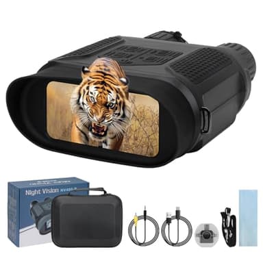 WILDGAMEPLUS Binoculares de visión Nocturna Digital para una Oscuridad Total, Gafas de visión Nocturna por Infrarrojos para Caza, Espionaje y vigilancia, Tarjeta SD de 32 GB incluida WG-NV400B