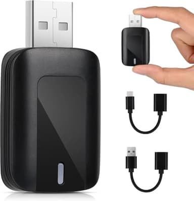 Euakee Adaptador Inalámbrico Android Auto y Car-Play, Plug & Play 5GHz WiFi Dongle Inalámbrico Car-Play, Fácil de Actualizar el Juego de Coche con Cable a Inalámbrico para Coches 2016 +