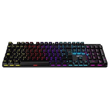 KROM KASIC - Teclado Gaming mecánico, RGB Rainbow, Modo juego, intercambio teclas WASD y dirección, Windows 7/8/10/Vista, USB, Layout español, Color Negro.