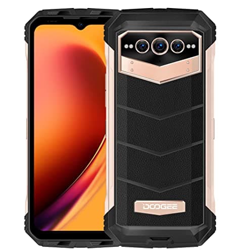 DOOGEE 5G Teléfono Resistente VMAX, Gran Batería 22000mAh, Dimensity 1080 12GB+256GB, 6.58'' 120Hz FHD+, 108MP Triple Cámara (Visión Nocturna 20MP), Android 12 Smartphone Impermeable, NFC GPS Oro
