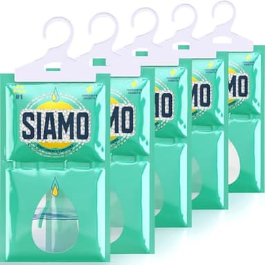 Pack x 5 Bolsas Antihumedad Deshumidificador Percha Colgante Para Armarios Garage Trasteros Autocaravanas #1 En Deshumidificadores Absorbentes De Humedad.Alta Absorción Elimina Humedad y Malos Olores