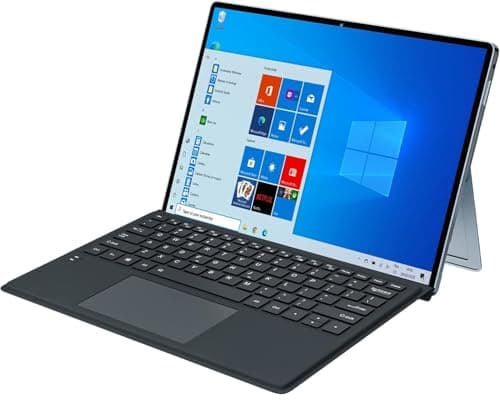 Ekonavi Ordenador Portatil 2 en 1, Core I7-8550U CPU 16GB RAM 512GB ROM PC Portatil,12.6 Pulgadas 2160 x 1440 IPS Pantalla táctil, Tabletas con Teclado WiFi Type-C Bluetooth Laptop