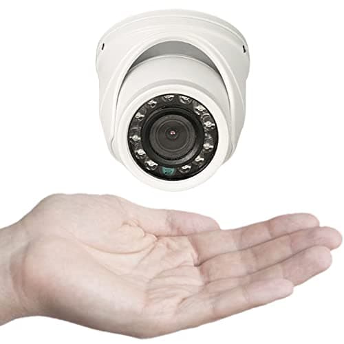 WiTi Cámara CCTV Domo tamaño pequeño AHD 2M Full HD 1080P,Mini cámaras para Sistemas de vigilancia de Seguridad Interior Funcionan con DVR XVR,Cámara metálica con Cable 3000TVL