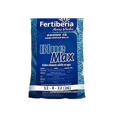 Suinga Abono Granulado Fertilizante Blue Max 1 Kg | Rápida Acción | Alta Solubilidad de Fósforo, Nitrógeno y Potasio 12-8-12: Nitrógeno 12%, Fosforo 8%, Potasio 12% | Recomendado para plantas