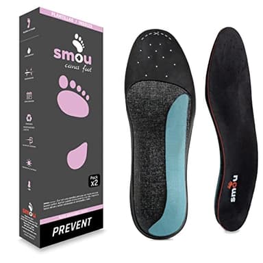 SMOU CAVUS Plantillas Para Pies Cavos Mujer y Hombre | Plantillas Ortopédicas Gel y Memory Foam | Descarga Metatarsal con soporte del Arco | Gran Amortiguación (43-44 EU)