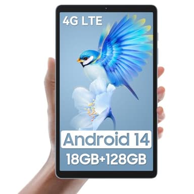 Blackview Tab 60 Tablet 8.68 Pulgadas Android 14 Tablet 4G LTE & 5G WiFi 18 GB RAM 128 GB ROM (2TB TF) 6050 mAh, 13 MP+8 MP,Octa-Core, Widevine L1/Google GMS/GPS/Modo PC/FHD+ Tableta