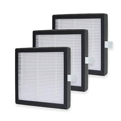PUREBURG Juego de 3 filtros HEPA de repuesto compatibles con Russell Hobbs RHDH1101G 2 en 1 deshumidificador/purificador de aire