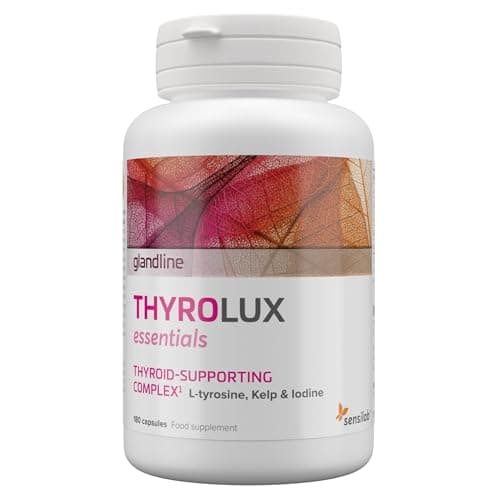 Selenio Zinc Tiroides – 180 Cápsulas para 180 Días – Yodo, Manganeso, L Tirosina – Para la Tiroides – Sin Gluten, Lactosa, ni OMG, Vegano – Sensilab ThyroLux Essentials