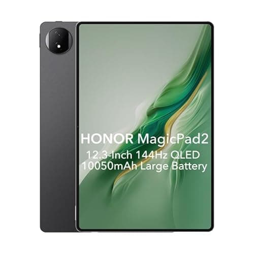 HONOR MagicPad2, 12.3 Pulgadas AI Tablet, 10050mAh Batería Grande,12GB+256GB Almacenamiento, 144Hz OLED 3K Eye Comfort Display, Snapdragon 8s Gen 3, 8 Altavoces, Android 14, Negro