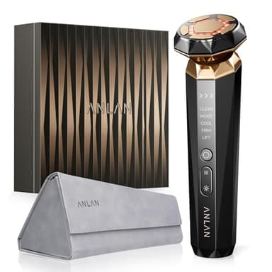 ANLAN multipolar Radiofrecuencia Facial, Masajeador facial eléctrico, Realce de la línea de la mandíbula, EMS V Face Beauty, antienvejecimiento y antiarrugas