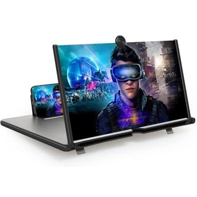 Ant Warrior Amplificador de Pantalla para movil 16 Pulgadas, Lupa para móvil 3D HD, Amplificador Pantalla movil para Videos películas Compatible con Todos los Smartphone (Negro)