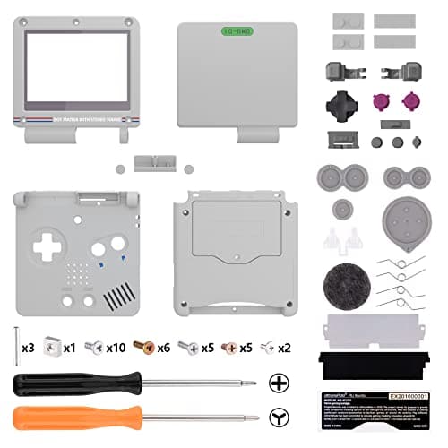 IPS Ready Upgraded eXtremeRate Carcasa para Gameboy Advance SP, Funda Placa Cubierta con Botones, Compatible con Todos IPS y LCD Estándar - Sin Consola ni Pantalla IPS, Clásico 1989 GB DMG-01