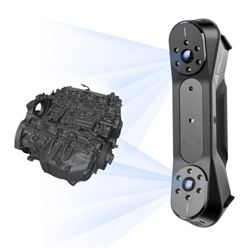 Creality CR-Scan Raptor 3D - Escáner Blu-ray industrial, seguimiento antivibración para objetos de 5 – 2000 mm, cuerpo y cara, escaneo a todo color, precisión de hasta 0,02 mm, velocidad de 60 fps