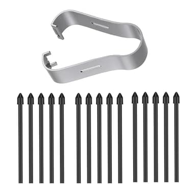 [15 PZS] Puntas de Repuesto de S Pen para Samsung Galaxy Tab S9 FE+ Plus/S9+ Plus/S9 FE/S9/S9 Ultra/S6 Lite/S7 FE/S10 Ultra/S10+ Plus, Puntas de Lápiz Stylus de Recambio con Herramienta, Negro