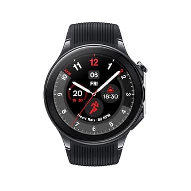 OnePlus Watch 2 acero negro, 32 GB, batería de 100 horas, seguimiento de salud y estado físico, diseño de cristal de zafiro, doble motor, sistema operativo Wear de Google