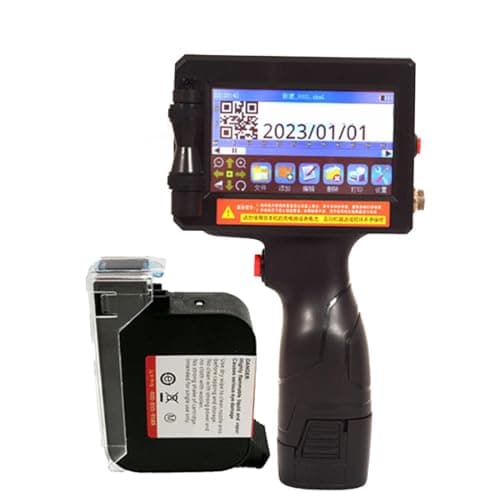 Impresora portátil de Mano, Impresora de inyección de Tinta portátil con Pantalla táctil de 4.3 Pulgadas y Cartucho de Tinta de Secado rápido de 42 ml Impresora portátil Mejorada