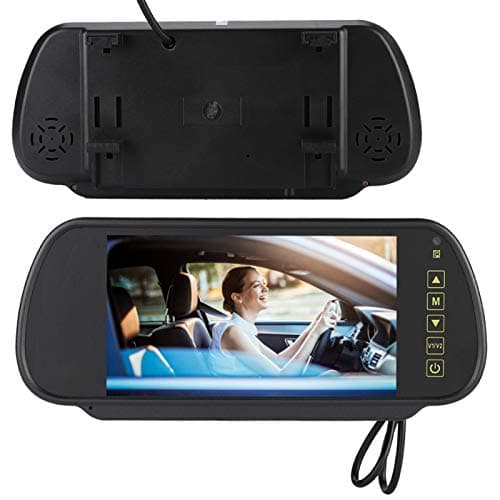 Espejo retrovisor, cámara de visión Trasera con Espejo retrovisor de 7 Pulgadas con Espejo retrovisor con Vista de Soporte, Pantalla Digital LED para automóvil, Todo Tipo de vehículos