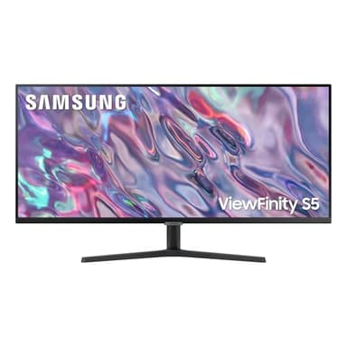 SAMSUNG LS34C502GAUXEN - Monitor 34" ViewFinity S5 S50GC, Ultra WQHD, 3440 x 1440, 21:9, HDR10, Certificado TUV (Eye Care), PBP/Pip, Tasa refresco 100Hz, AMD FreeSync, Diseño sin Bordes, Negro