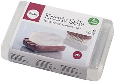 Rayher Base jabón glicerina transparente, 200 g, 100% vegano, para hacer jabones, 34226000