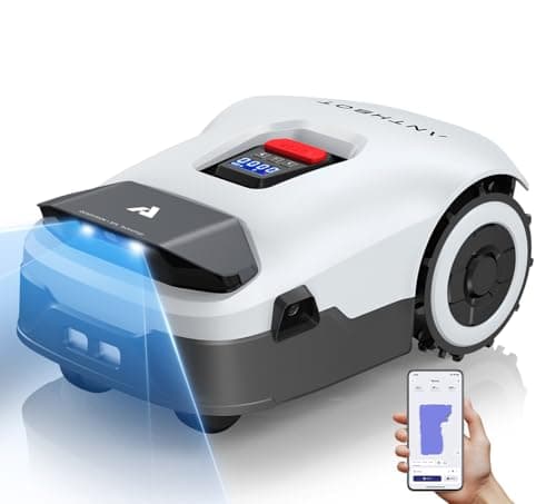 ANTHBOT Genie Robot Cortacésped Lawn Mower Sin Cable Perimetral, Full Band RTK & 4 Eyes 3D Vision, Gestión de 20+ Zonas, Evitación Inteligente de Obstáculos con IA & Cuidado del Césped (600 ㎡)
