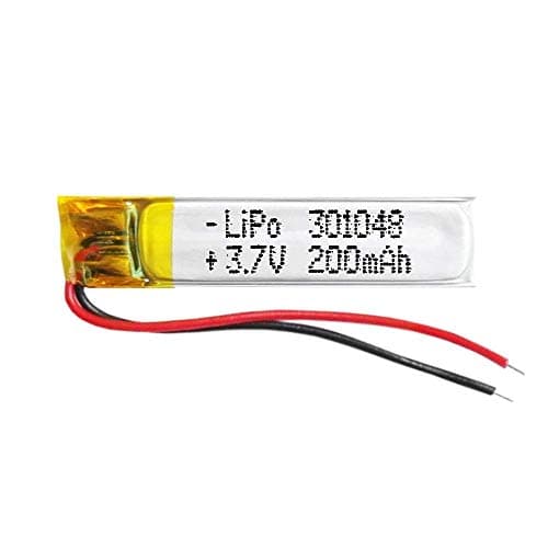 Batería 301048 LiPo 3.7V 200mAh 0.74Wh 1S 5C Liter Energy Battery para Electrónica Recargable teléfono portátil vídeo smartwatch Reloj GPS - No Apta para Radio Control 50x10x4mm (200mAh|301048)