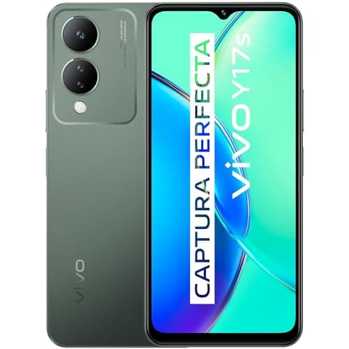VIVO Y17s, Smartphone 4 GB RAM + 128 GB ROM, Triple cámara de 50 MP, Batería de 5000 mAh, Pantalla HD+ de 6,56” de Alto Brillo, Resistencia al Agua IP54, Cuerpo Fino 2.5D, Teléfono móvil Android 13