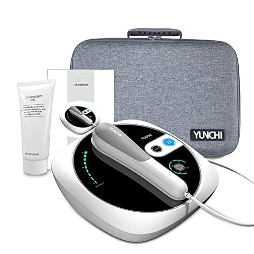 YUNCHI Dispositivo profesional de fisioterapia para aliviar el dolor muscular y articular, dispositivo de micromasaje con gel, CS-02 con maletín portátil