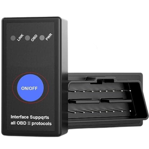 NK Dispositivo de Diagnóstico OBD II Universal para Automovil - con Interruptor de Encendido ON/Off, Detector Problemas, Fácil de Instalar y de Usar, Bluetooth 4.0 (Compatible con Android e iOS)