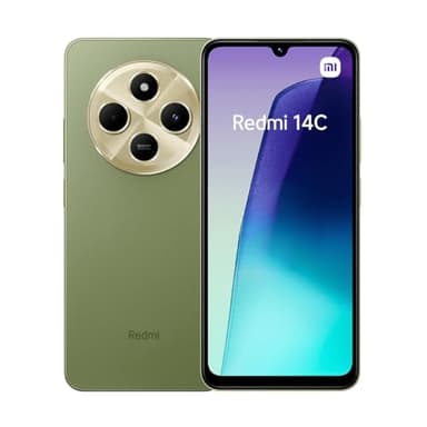 Xiaomi Redmi 14C - Smartphone de 8+256GB, Pantalla de 6.88” 120Hz LCD HD+, MediaTek Helio G81 Ultra, cámara Dual con IA de 50MP, 5160mAh, NFC, Verde (Versión ES)
